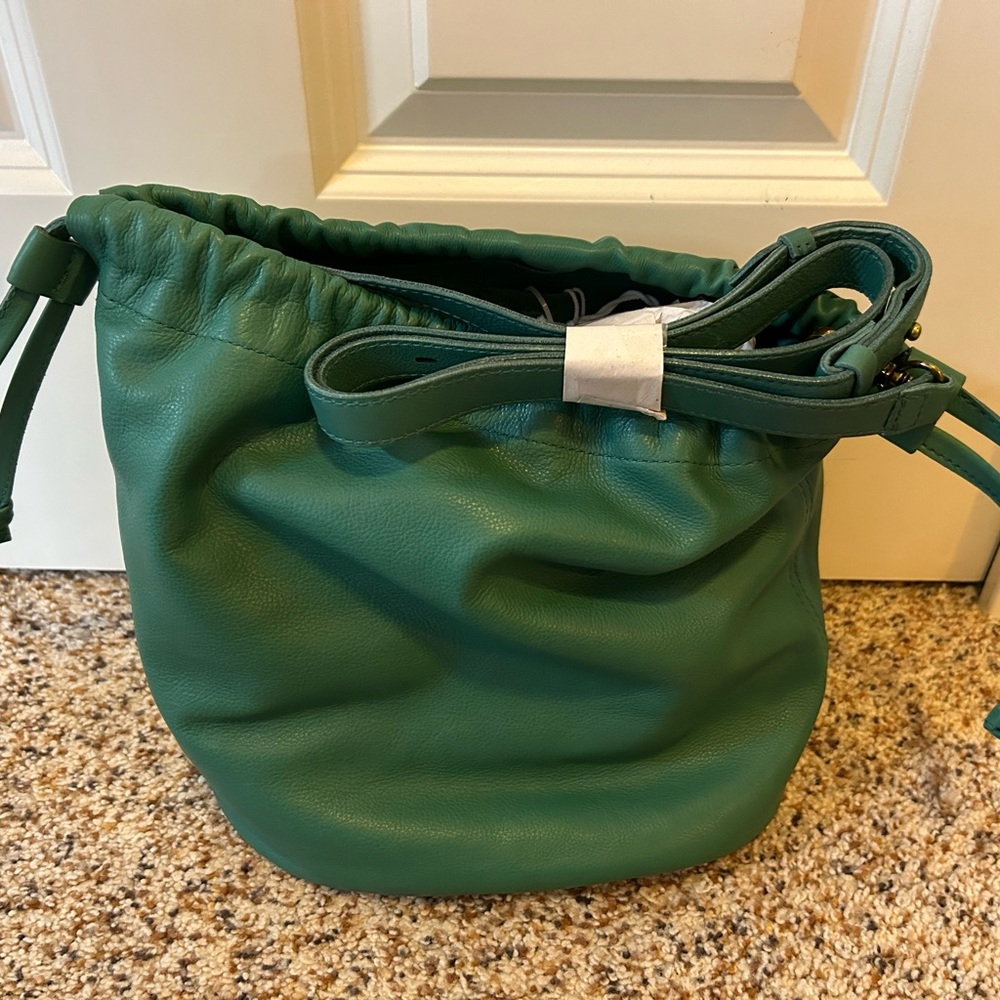 NEW Madewell The Piazza Bucket Bag Jade Green - Picture 2 of 10